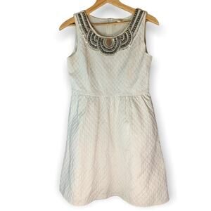 Francesca’s Collection Cream Textured Cocktail Dress-S